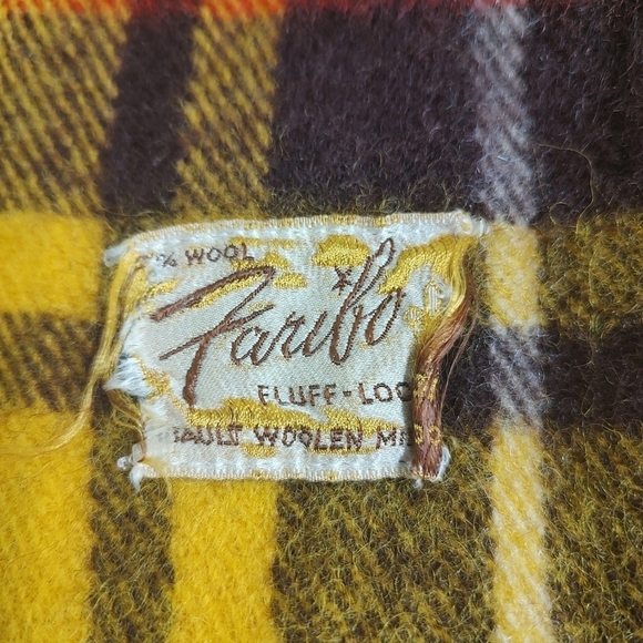 Faribo Faribault Plaid Blanket Gold Throw - Picture 3 of 4